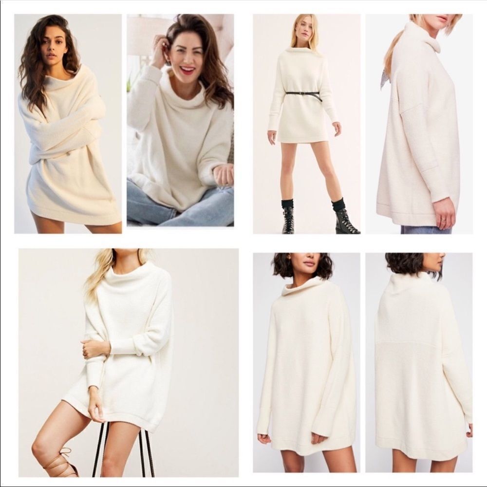 Free People Ottoman Slouchy Tunic Ecru Cream size XS NEW - Picture 6 of 8